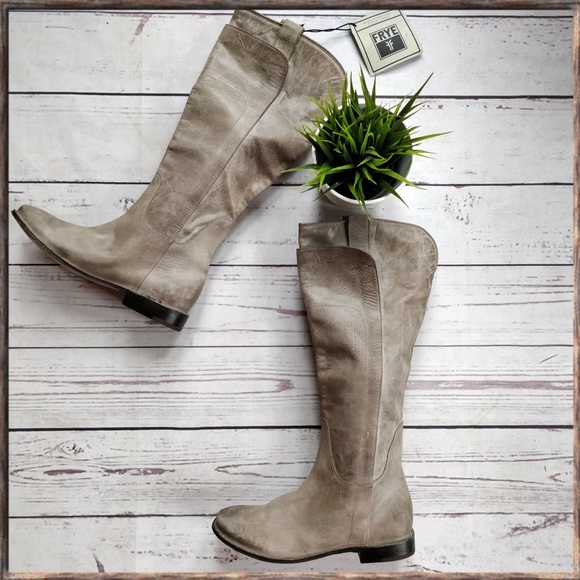 Frye Shoes - NWT FRYE Paige Tall Riding Boots, Grey, sz 7